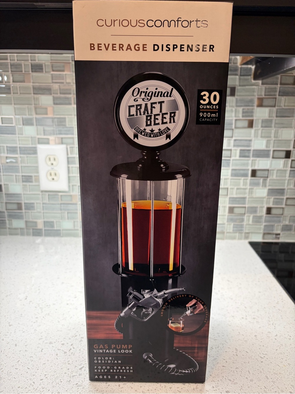Vintage Gas Pump Look Beverage Dispenser by Curious Comforts